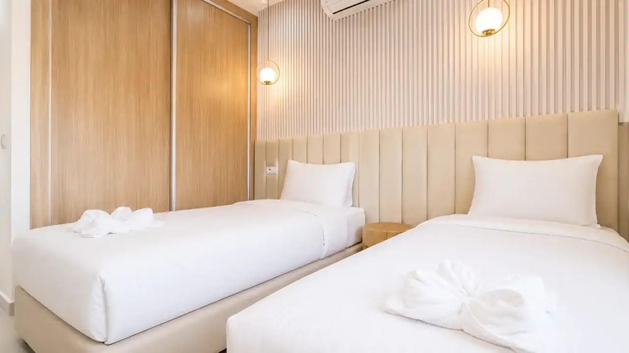Villa Mini Dali 2 – chambre avec lits jumeaux